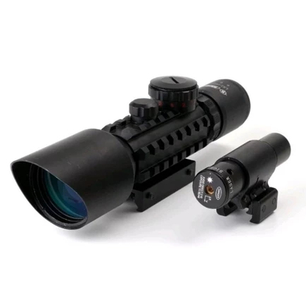 Tele Teropong Refilescope + Laser M9 3-10X42 Original