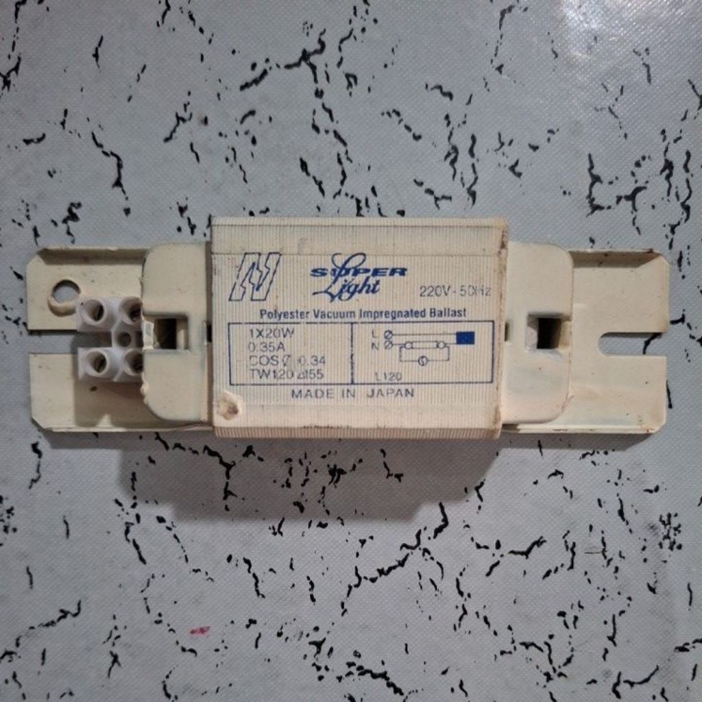 super light trafo/ ballast lampu TL/neon jadul 20w