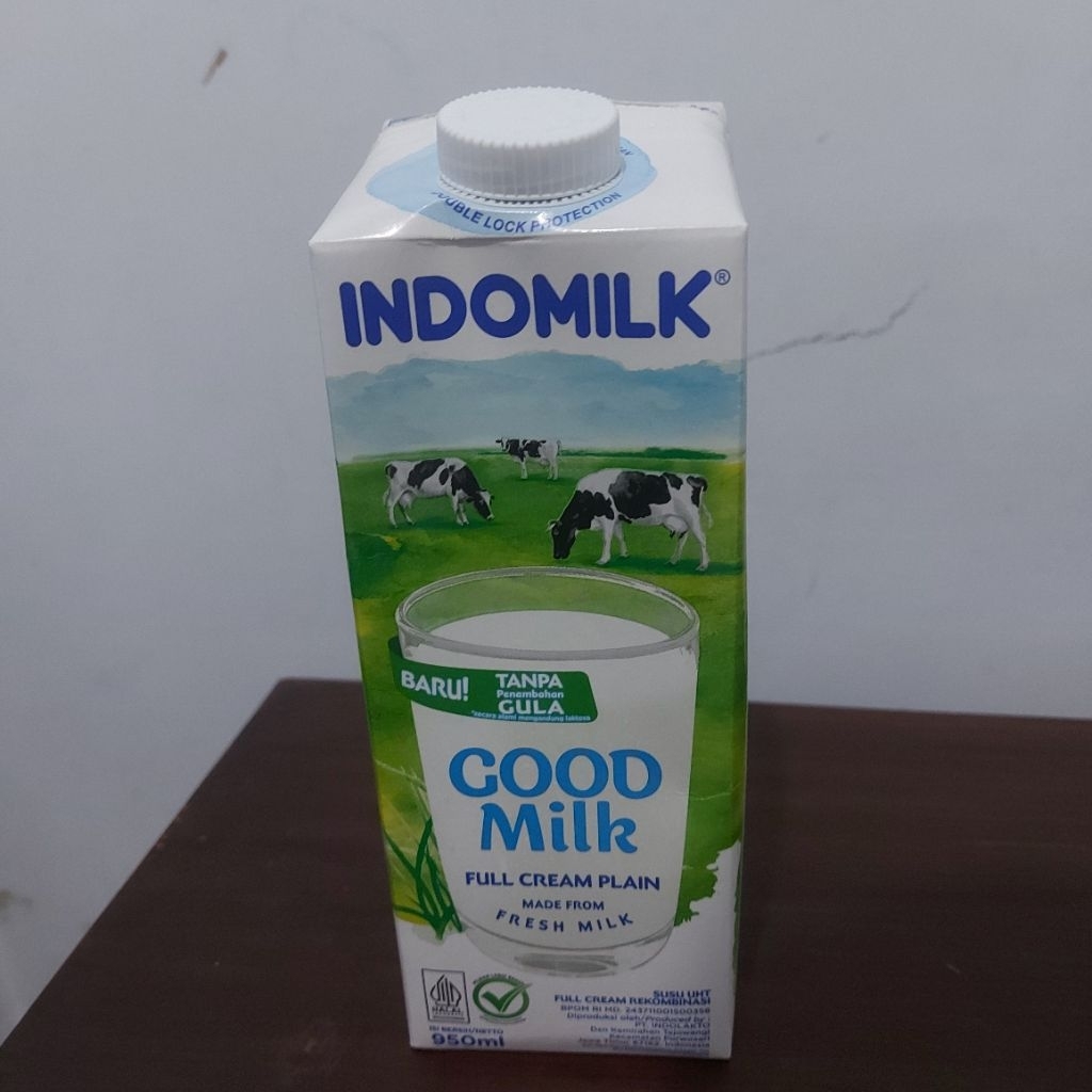 Indomil Susu UHT Good Milk Full Cream Plain Kemasan  950ml