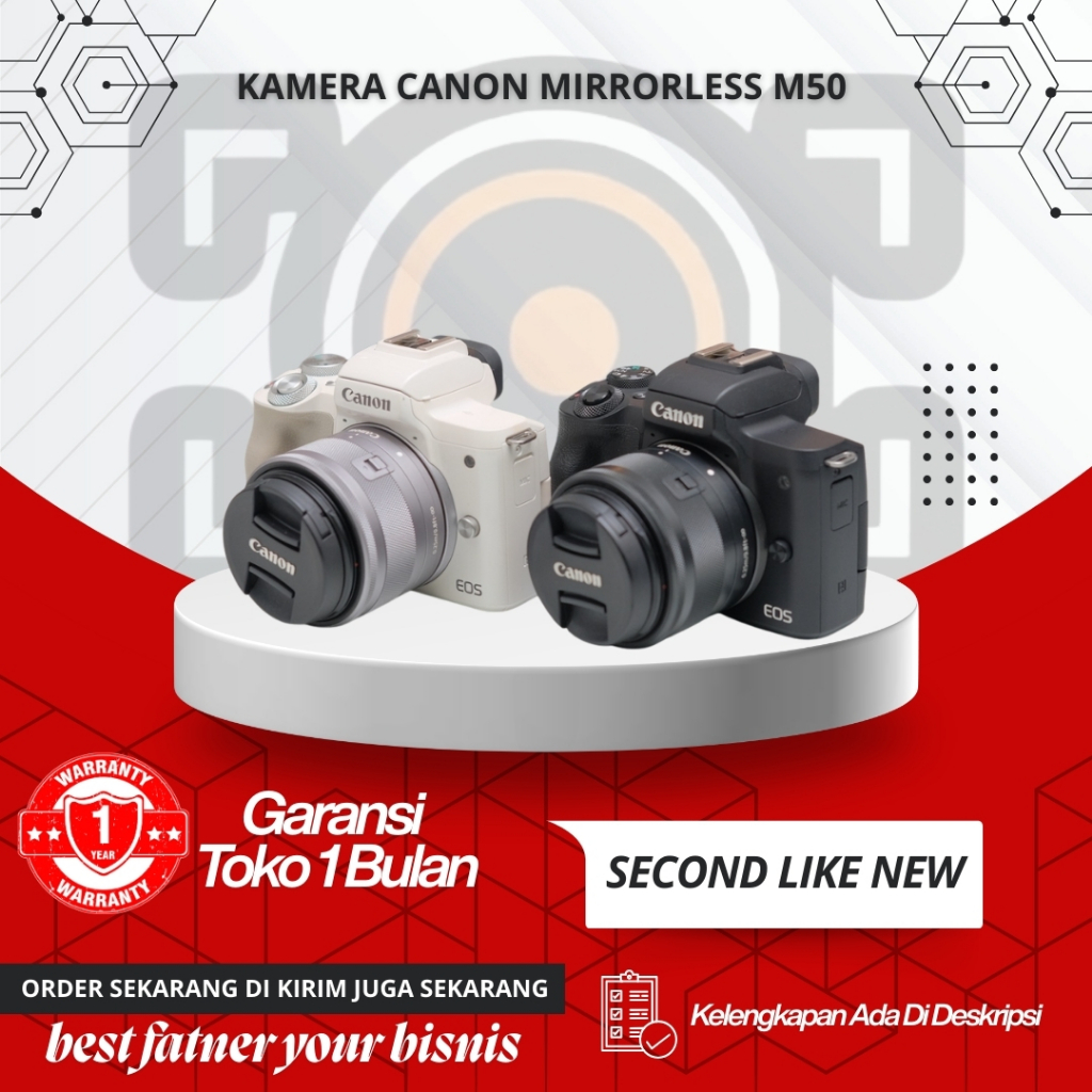 KAMERA CANON MIRORRORLESS M50 MIRORLES M 50 LIKE NEW