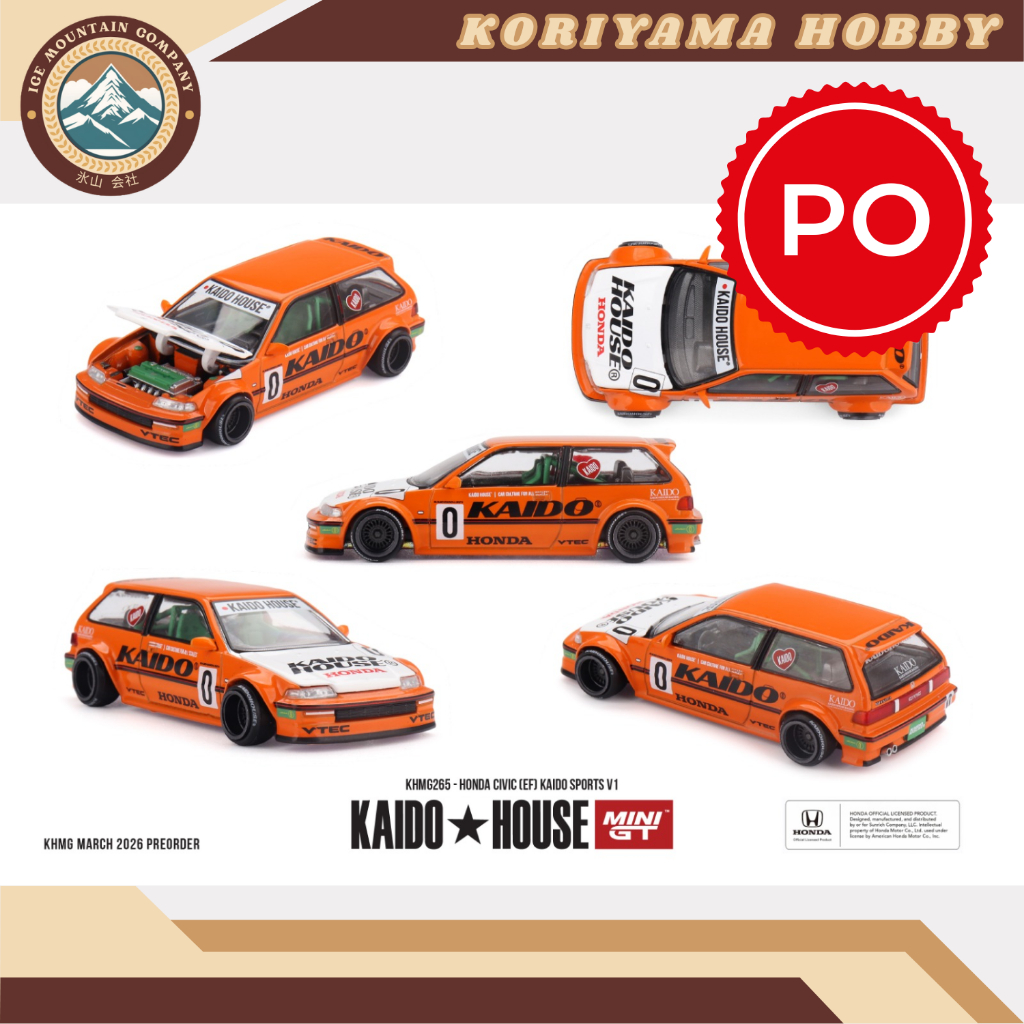 Mini GT Kaido House 265 Honda Civic (EF) Kaido Sports V1 MiniGT