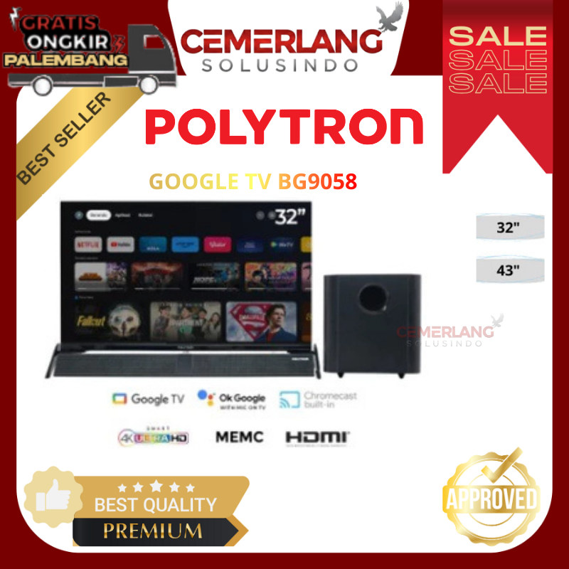TV LED Polytron 32BG5058 / 43BG9508 LED Polytron LED Polytron Soundbar Android TV Polytron