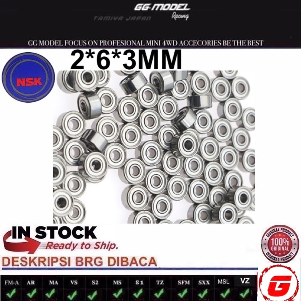 REP TAMIYA 15519 BEARING NSK 620 (2x6x3mm)