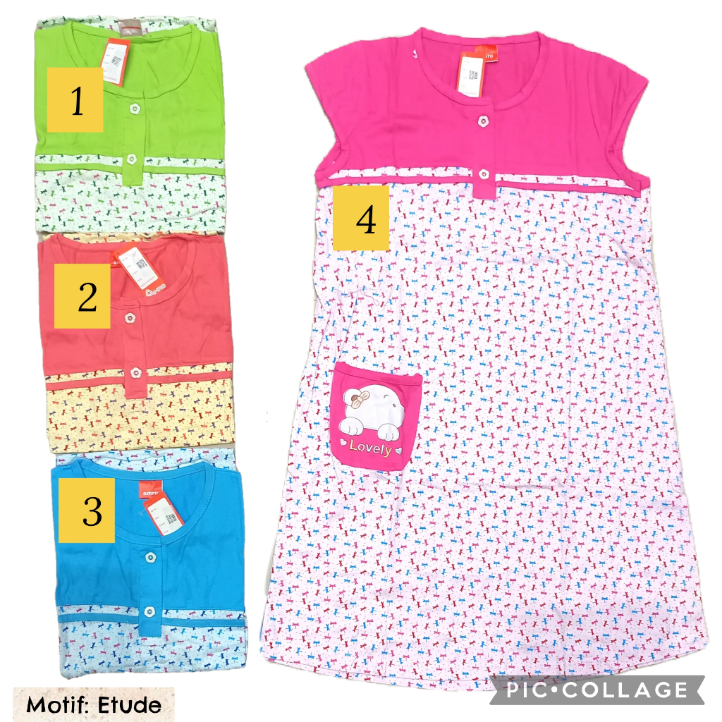 ASLI  Daster Singlet Kutung yukensi Amro Original Label Putih Busui L Kaos