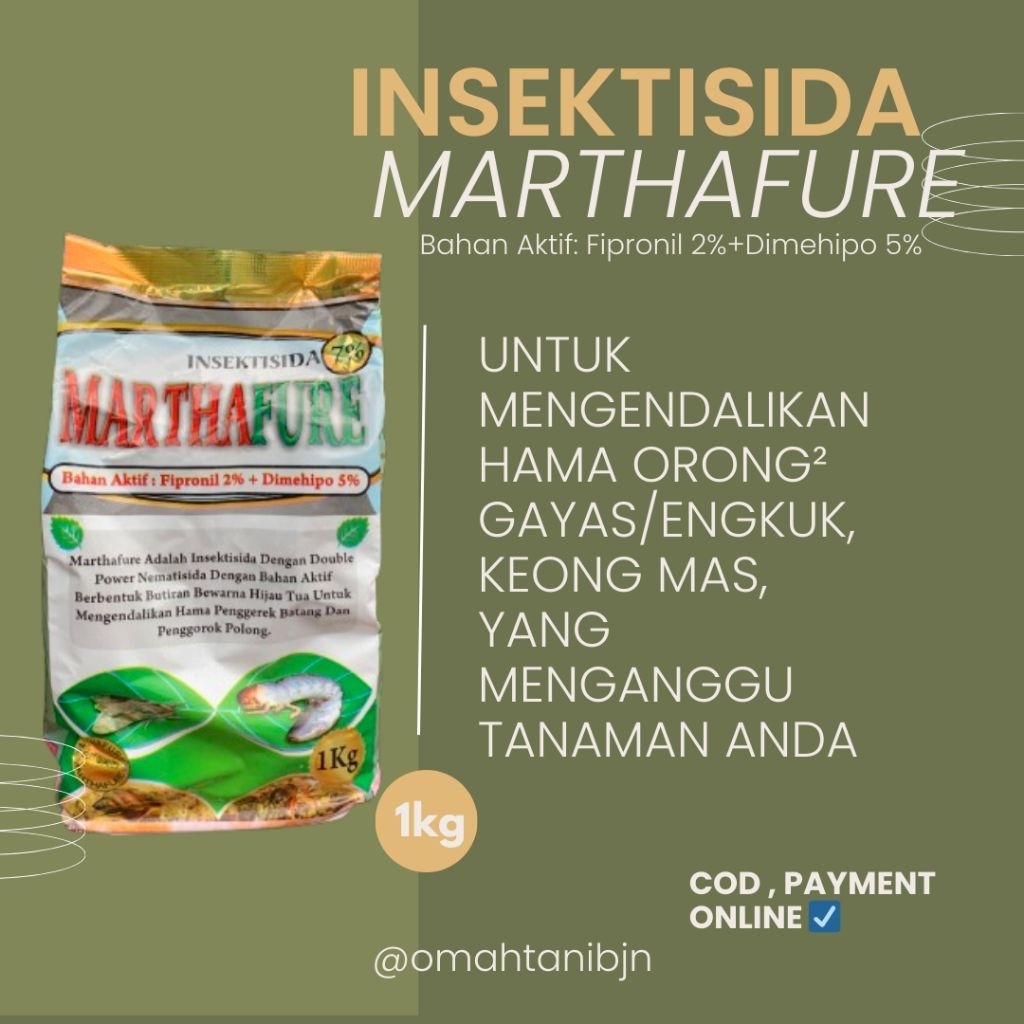 MARTHAFUR Kemasa 1 kg Karbofuran dan Dimepho anti sunde Anti Orong2 Anti Keong mas
