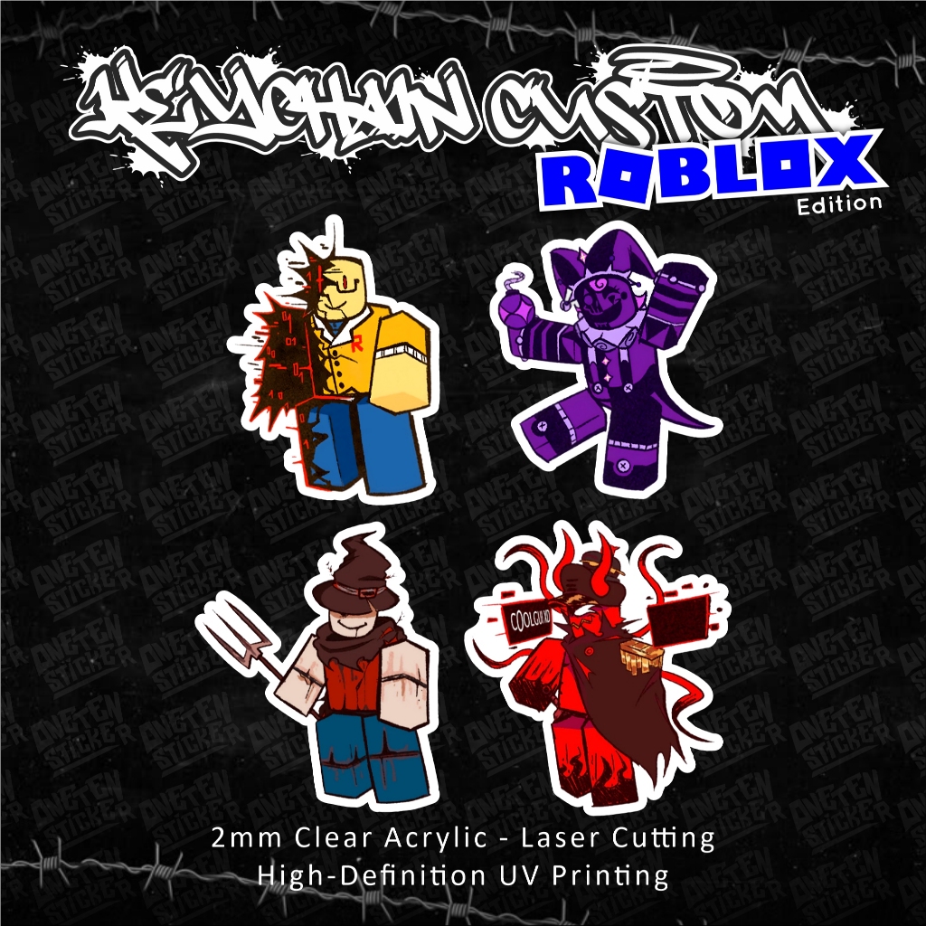 GANCI AKRILIK ROBLOX FORSAKEN 4 KILLER (JOHN DOE, NOLI, C00LKIDD, RUST 101) | ONE TEN STICKER