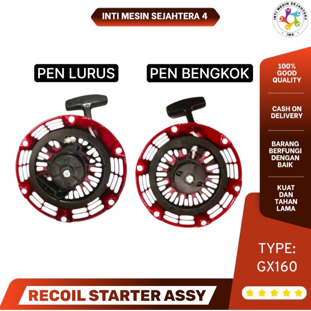 Starter Tarikan Honda GX160 / GX200 Original Asli  / Recoil Starter Mesin Honda GX160 GX200 Ori – Ku