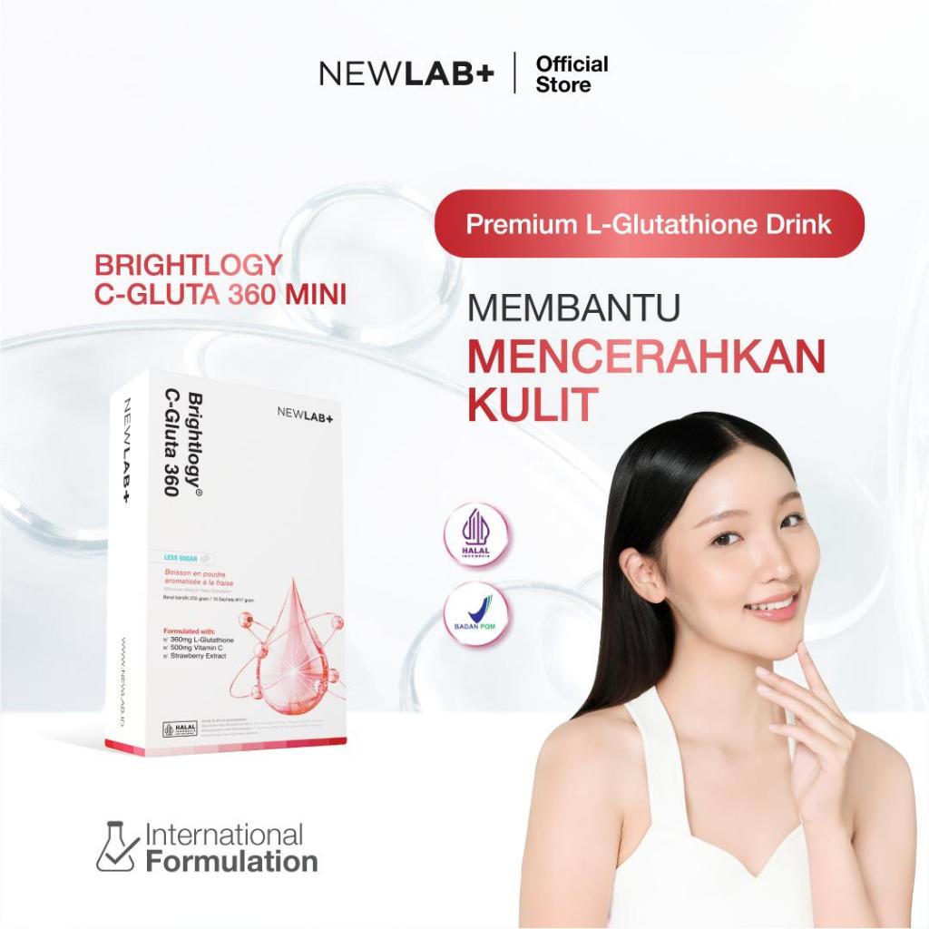 NEWLAB Mini Brightlogy C-Gluta 360 | Minuman Glutathione BPOM| Glutathione Supplement untuk Mencerah