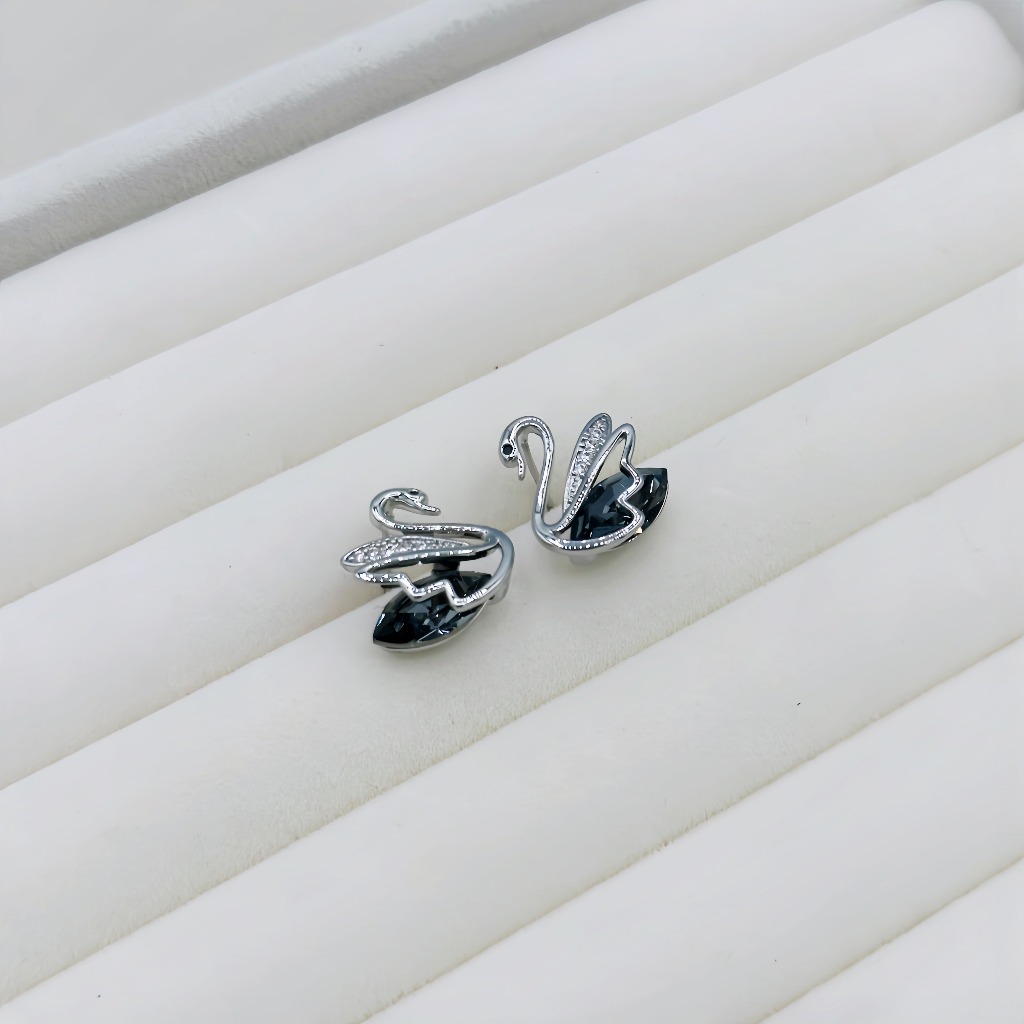 Anting Cewe Wanita | Anting Copper Premium | Anting Bentuk Swan/Angsa | AT21237BB