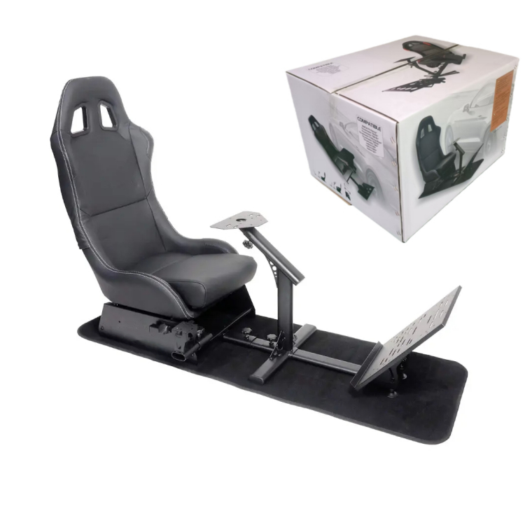 Rig Driving Simulator Game Kursi Gaming Stand Bracket Racing Simulator Stand Steering Wheel Dudukan 