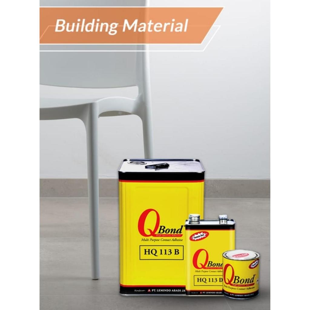 Lem Q-Bond 113 kuning Lantai Vinyl/ Kayu / Parquet / Spc / HPL MDF Kulit Busa 2,5kg 10kg