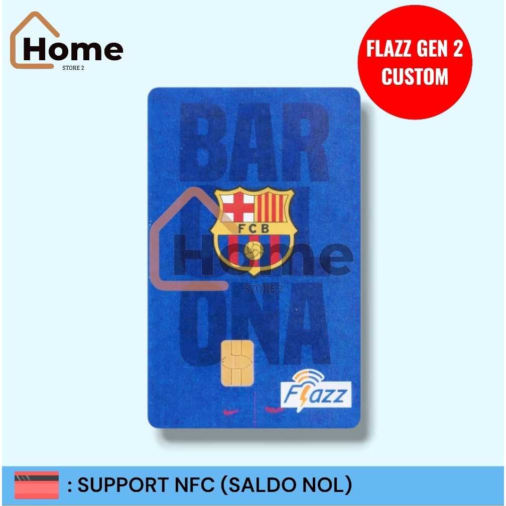 KARTU ETOLL FLAZZ BCA GEN 2 CUSTOM STIKER - BARCELONA BLUE