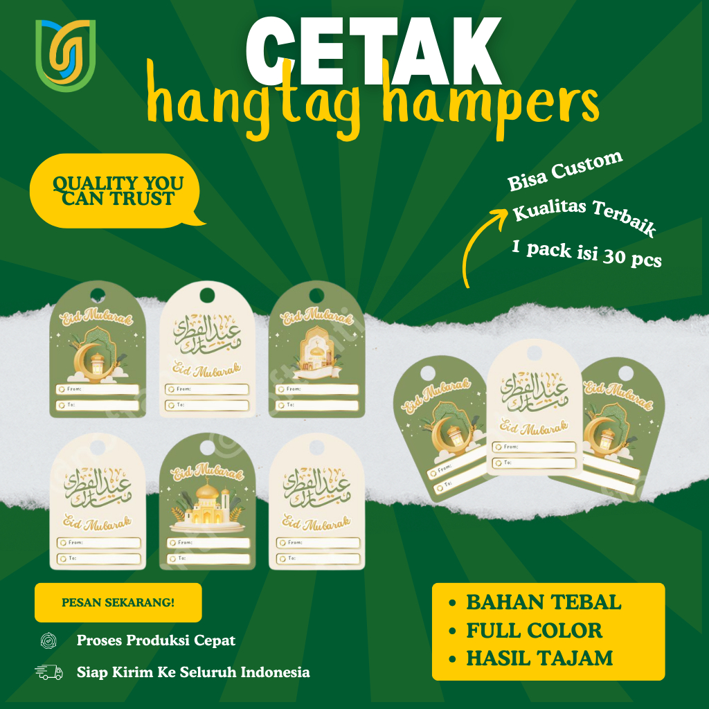 30pcs Hang Tag Hampers Lebaran Idul Fitri / Hampers Makanan Minuman / Hampers Hadiah