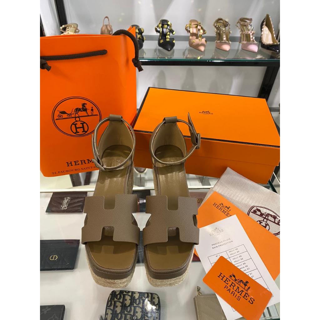 Sandal wanita Elda Espadrilles wedges super mirror qty vvip 1308