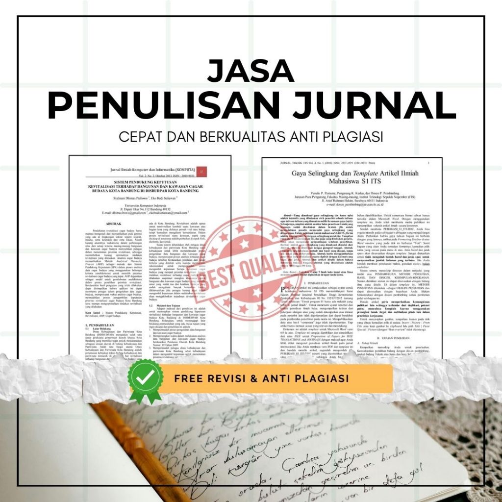 Jasa Penulisan Artikel Jurnal Ilmiah | Editing Proofreading Format Jurnal Profesional