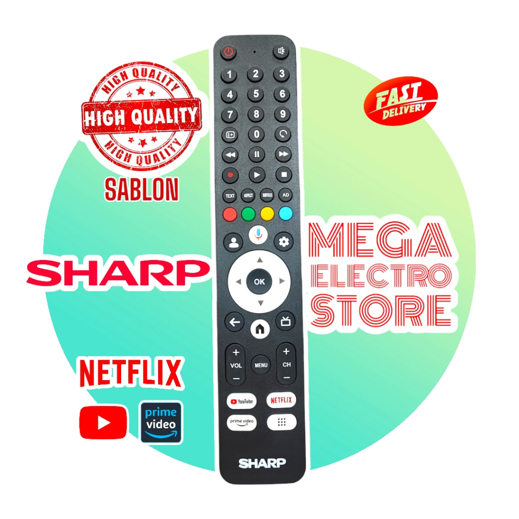 REMOTE TV SHARP RC2101 4K SMART ANDROID