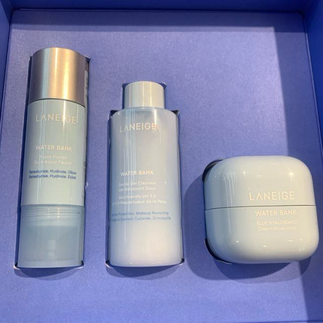 LANEIGE Paket Waterbank Glass Skin Serum Moisturizer Gentle gel
