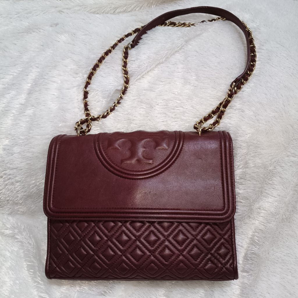 Preloved TB Fleming Redwine Medium Authentic