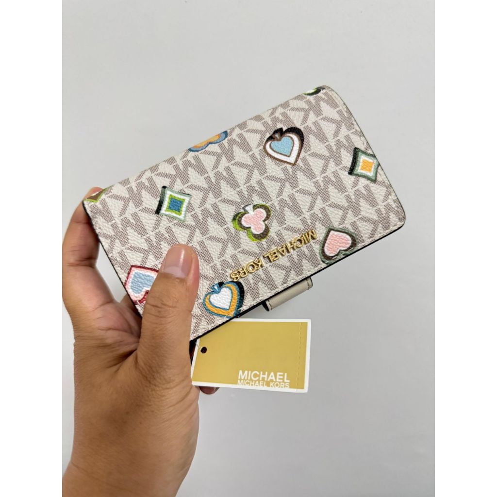 Dompet wanita mk jetset sign medium original