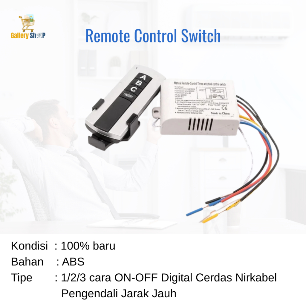 3 Ways Saklar Lampu Remote Control / Saklar Lampu Wireless Dengan Remote Control