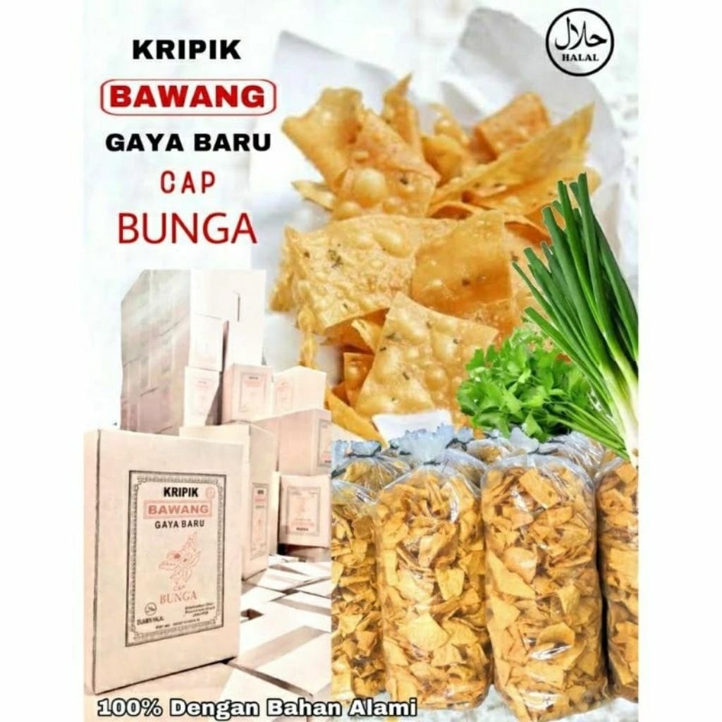 Keripik Bawang Gaya Baru Cap Bunga