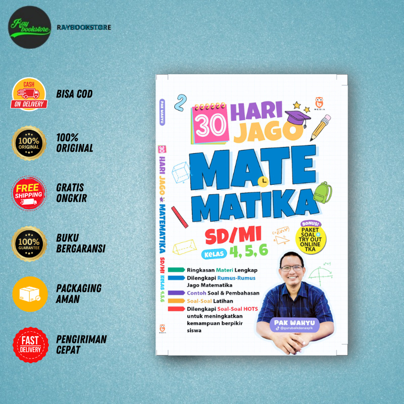 Buku 30 Hari Jago Matematika SD/MI Kelas 4,5,6 by Pak Wahyu - Bmedia