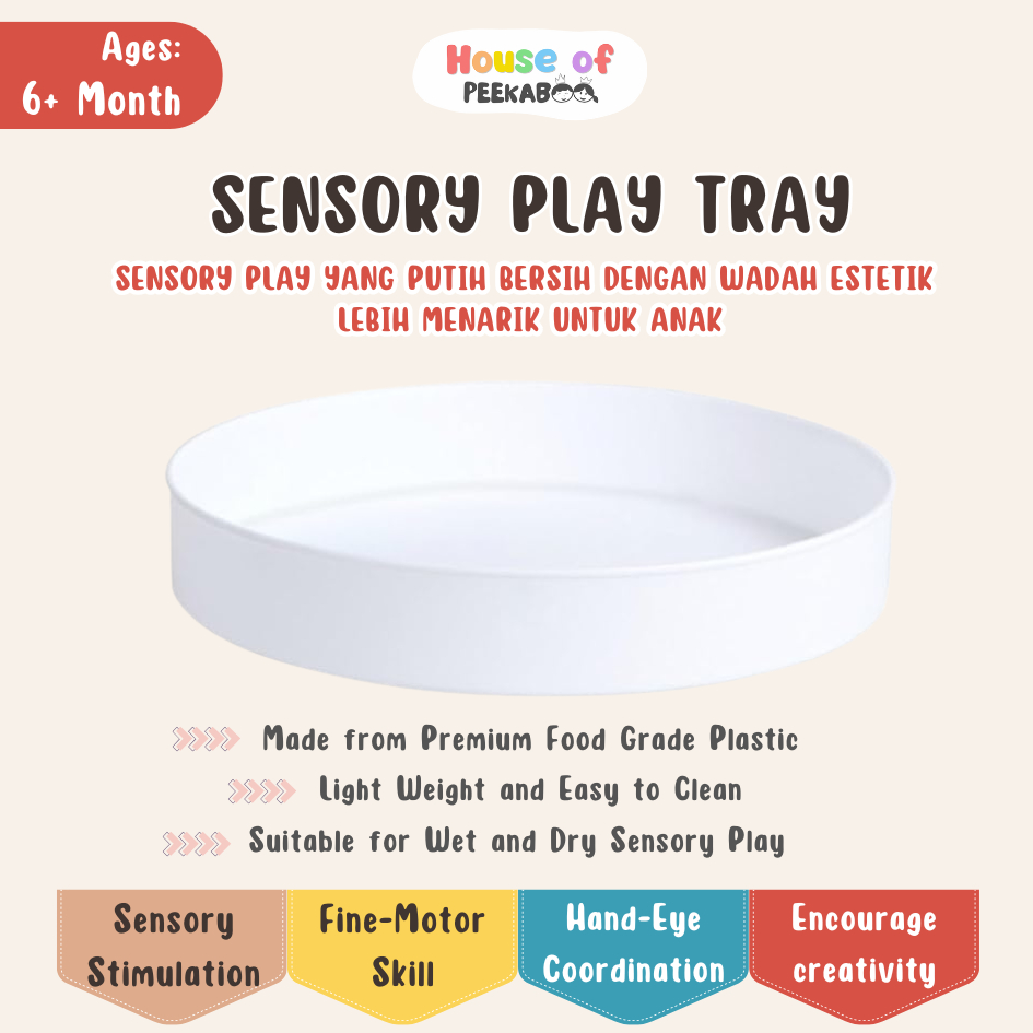 [LIMITED PRODUCT] SENSORY PLAY TRAY | Sensory Bin | Sensory Tray | Nampan Sensory Play | Wadah Main 