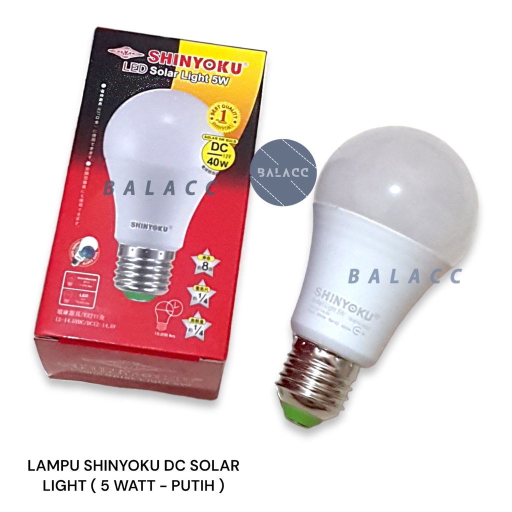 Lampu Solar Panel Shinyoku 5 Watt Led DC 12 Volt Solar Light Shinyoku