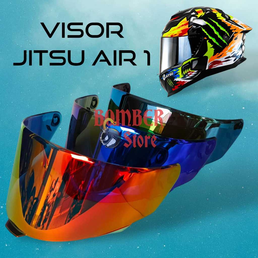 Kaca Helm Jitsu Air 1, Flat Visor jitsu air 1 Full Face