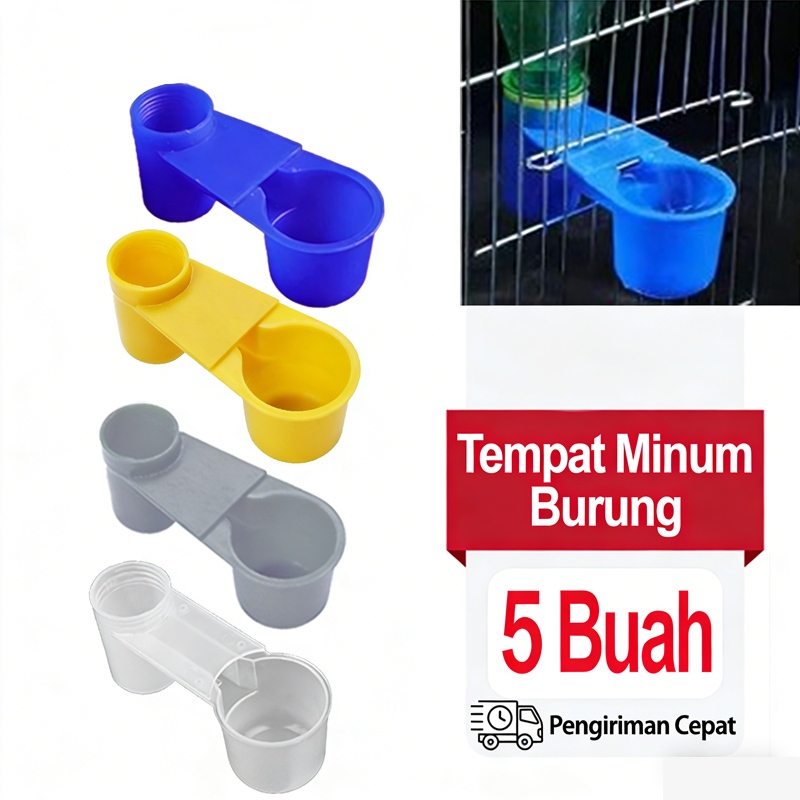 5Pcs Tempat Minum Burung Merpati Plastik