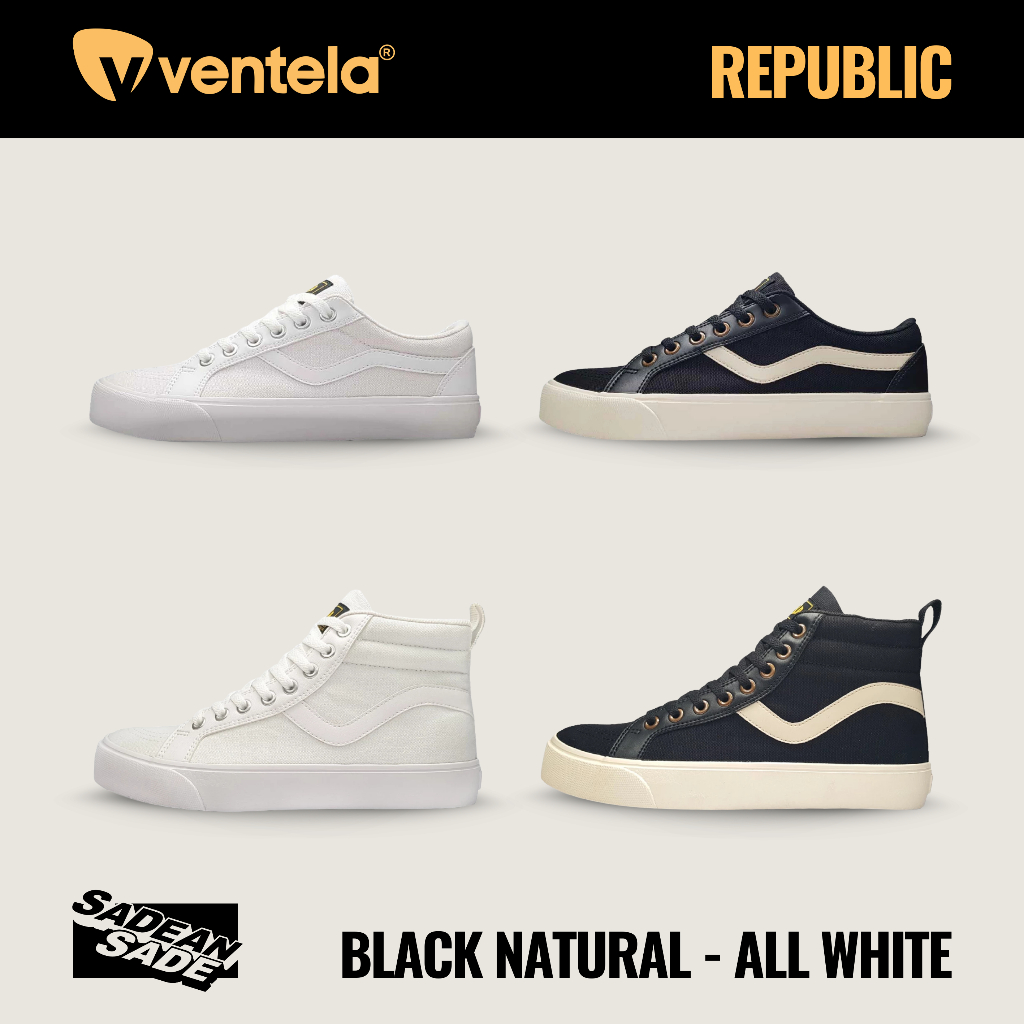 Ventela Republic High - Black Natural & White
