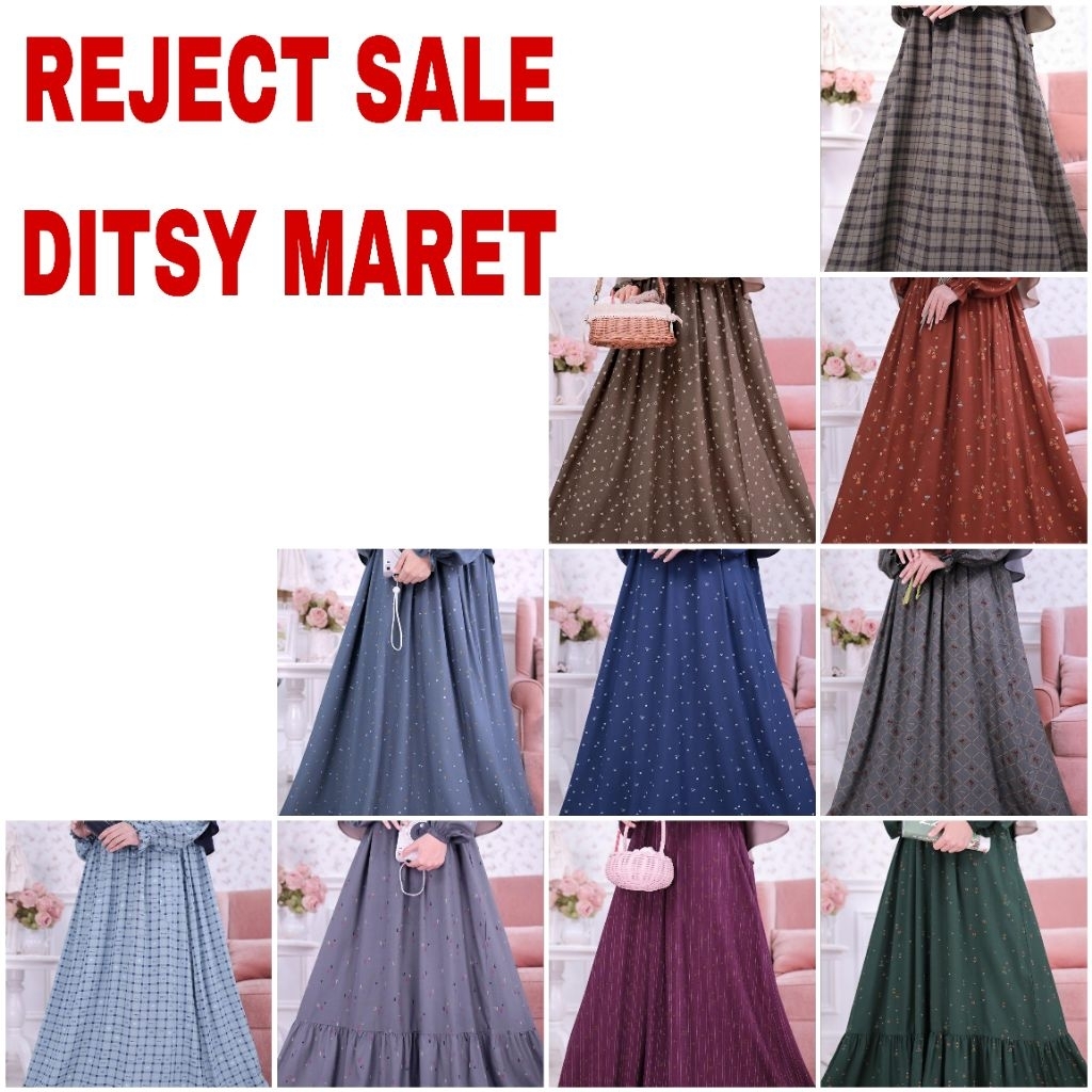 REJECT SALE ditsy MARET size XS S M L XL 2XL 3XL XXL xxxl jumbo