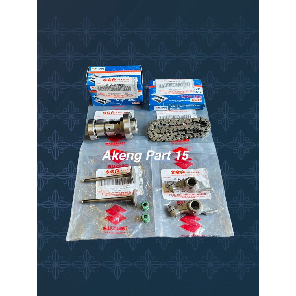 Noken As+Platuk+Klep set+Rantai+Sil klep Suzuki Spin 125,Skydrive,Skywave,Hayate ORI