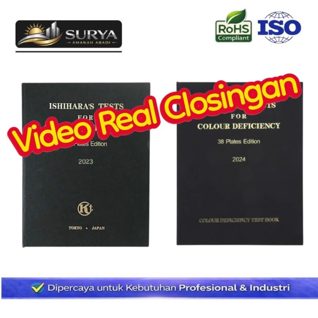 SAA - Buku Ishihara 38 Plate Asli Import Kanehara – Alat Tes Buta Warna