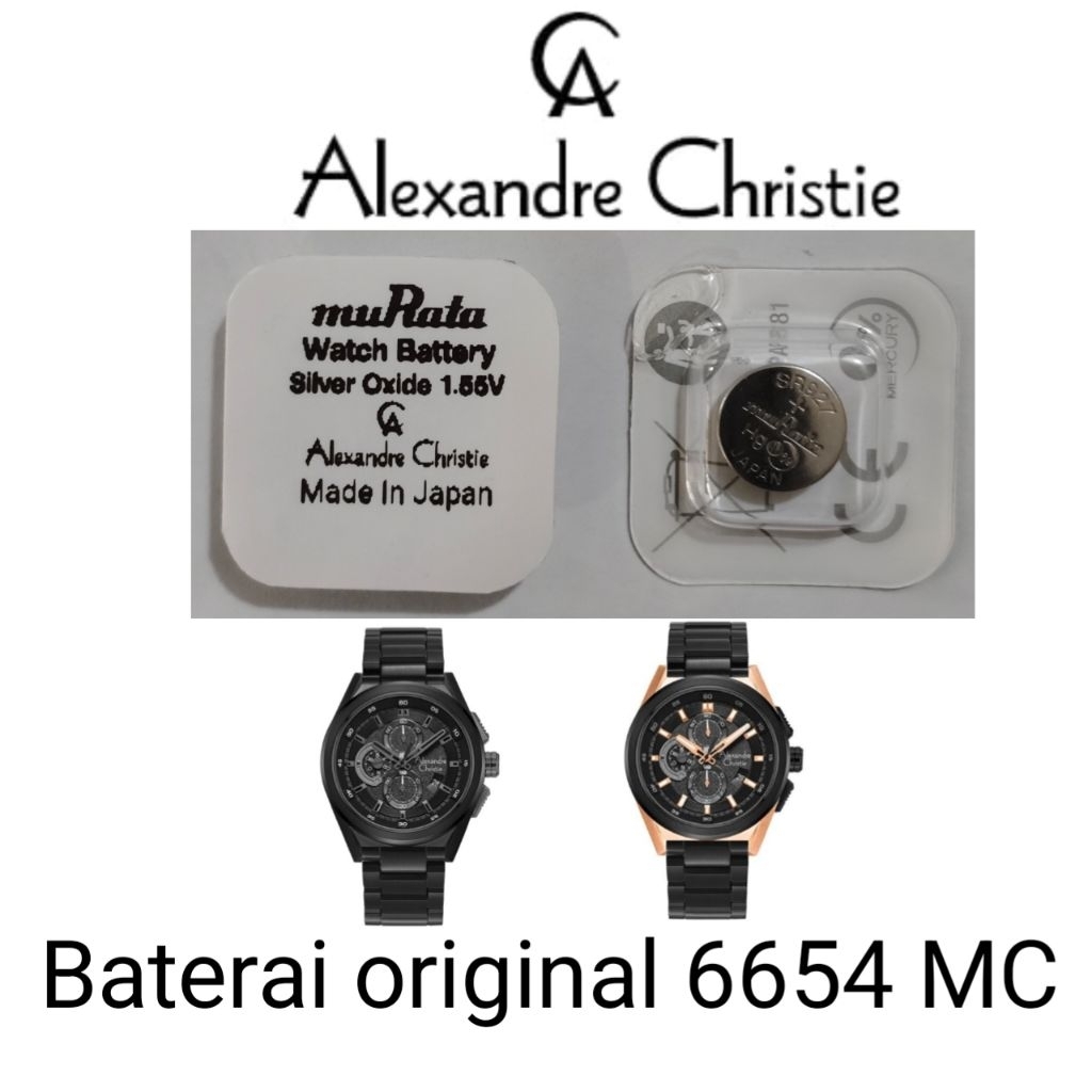Baterai jam Alexandre Christie original 6654MC