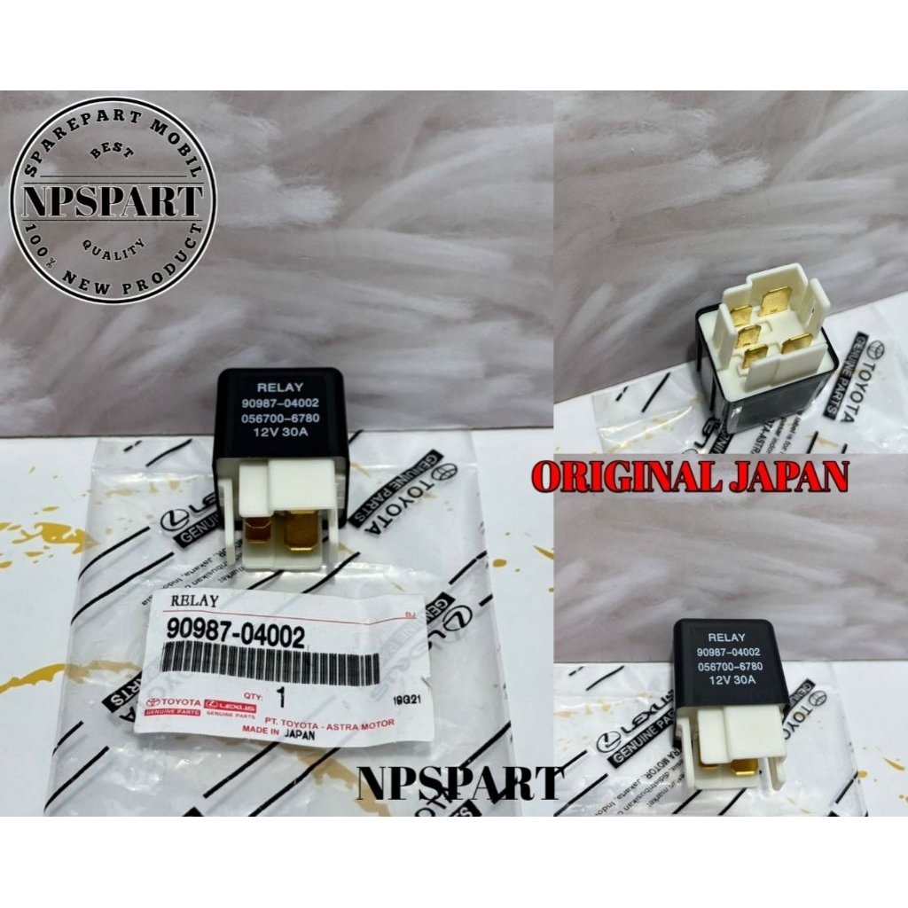 RELAY FLASHER AC MOBIL KAKI 5 12VOLT  TOYOTA COROLLA STARLET SOLUNA 90987-04002 ORIGINAL JAPAN