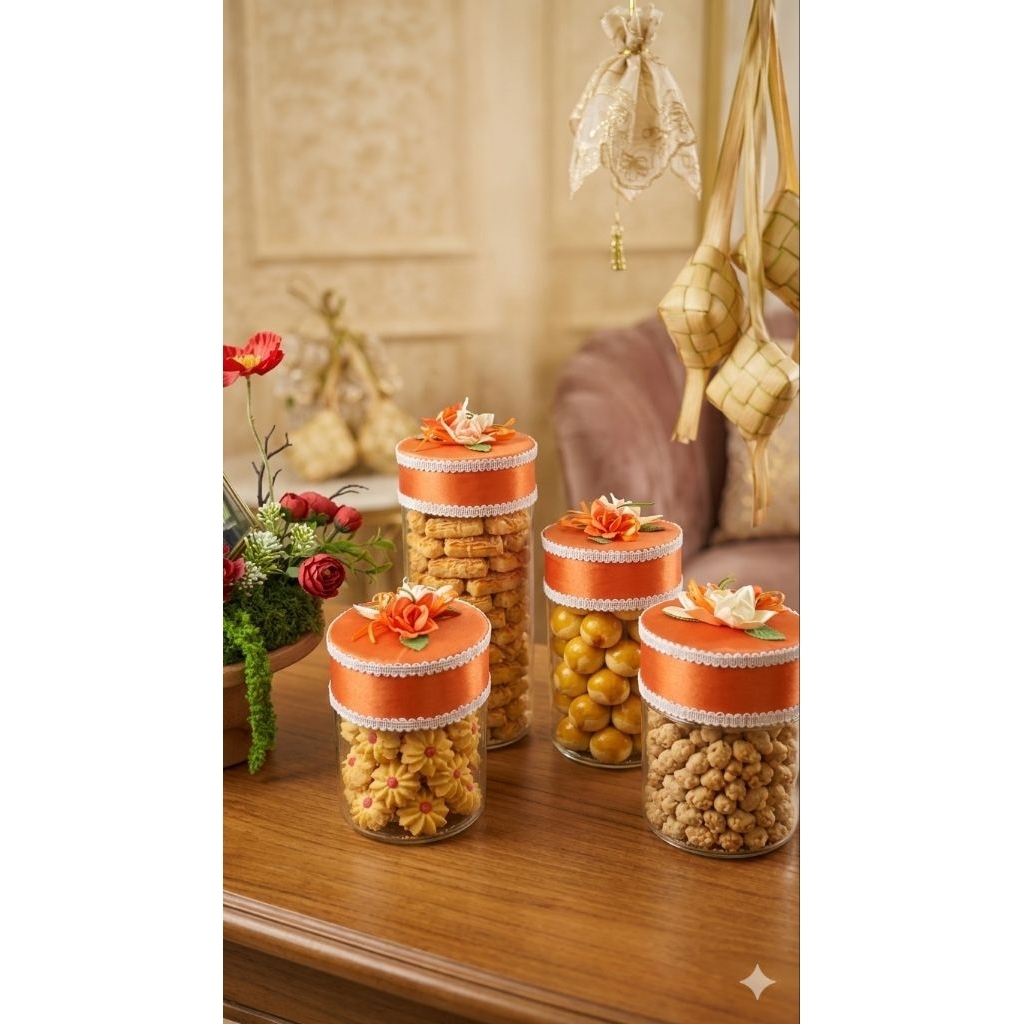 hiasan toples pirex,DLx,jerek dan picenza #tutuptoples