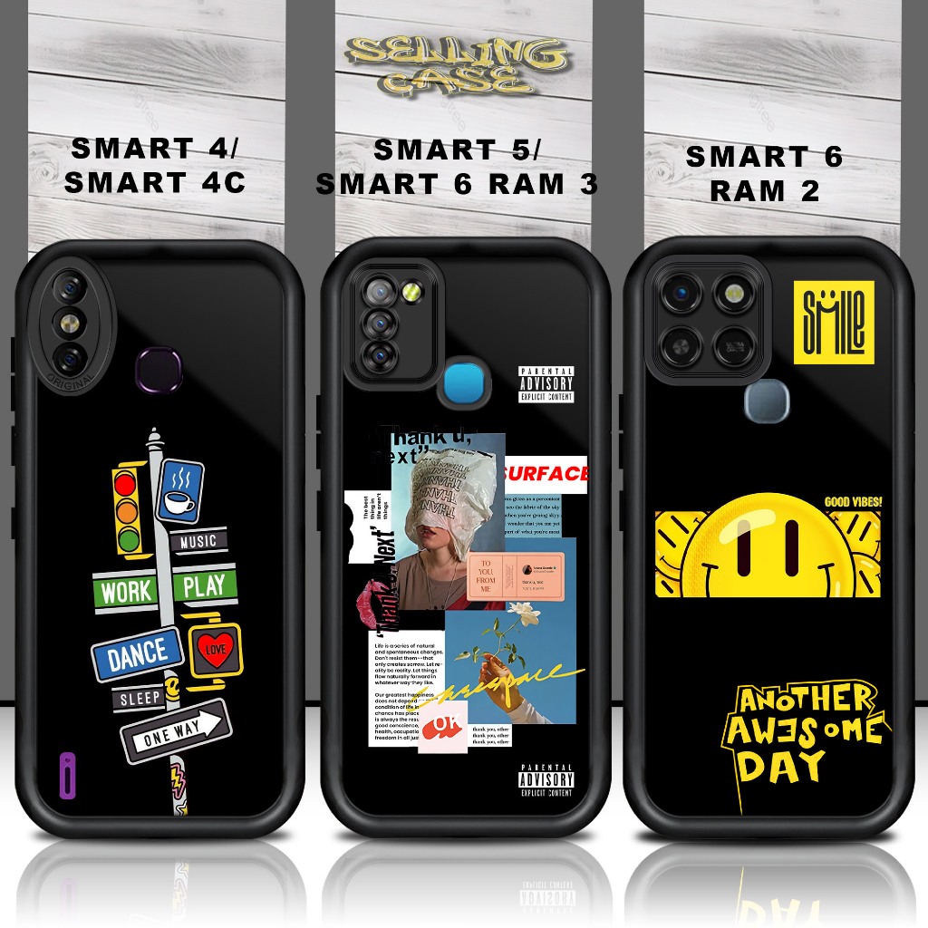Casing Hp For INFINIX SMART 4 / 4C /5 / 6 RAM3 / 6 RAM2 Case Handphone Bahan Silicon Glossy Camera P