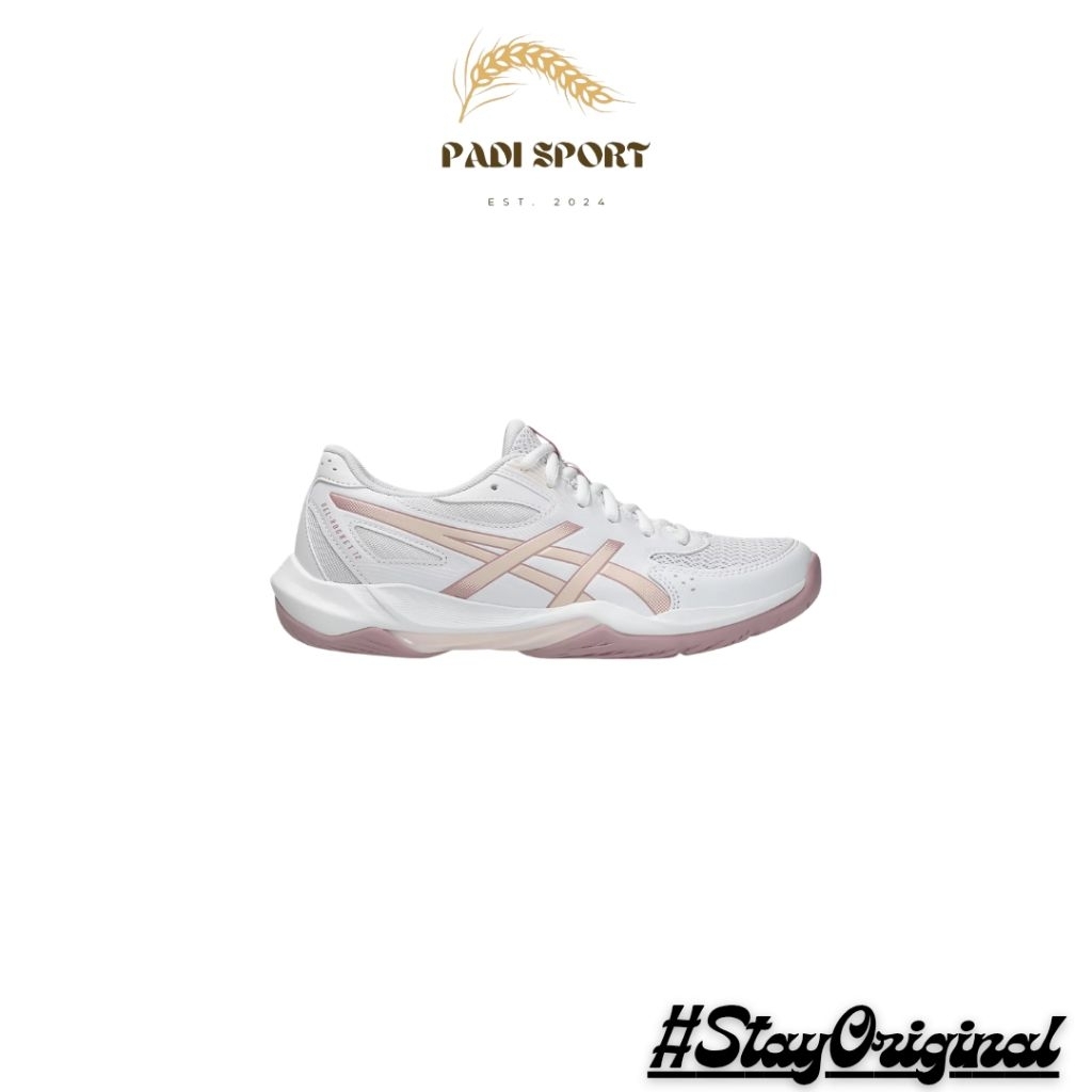 ASICS GEL-ROCKET 12 STANDARD WOMEN WHITE/PEARL PINK [1072A119.103] - SEPATU OLAHRAGA VOLI ORIGINAL R