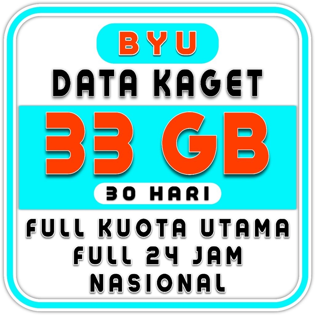 GARANSI TERMURAH ISI ULANG KUOTA BYU 7 GB 30 HARI