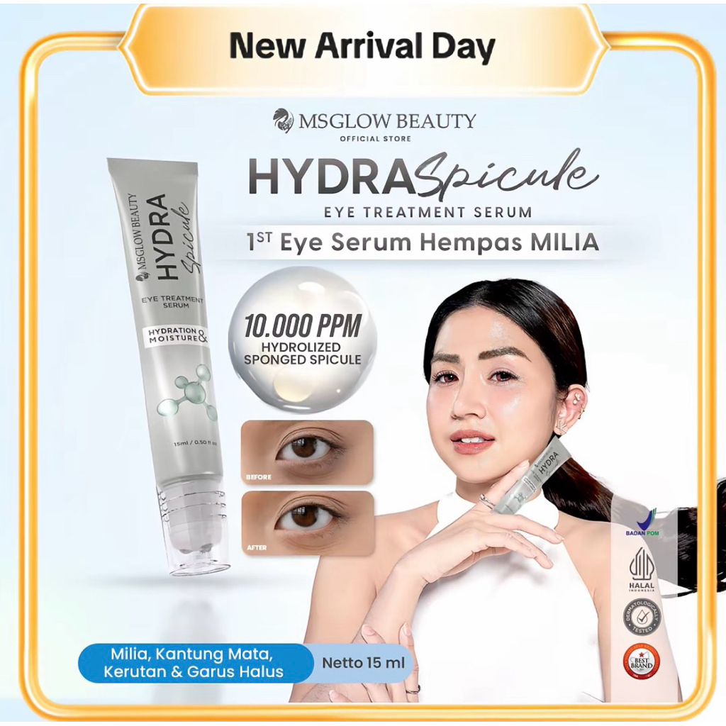 MS GLOW Hydra Spicule Eye Treatment Serum untuk mata panda