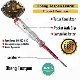 Obeng Tespen Arus Indikator Obeng Testpen Tes Tegangan Listrik Arus Test Pen Indikator Praktis Murah