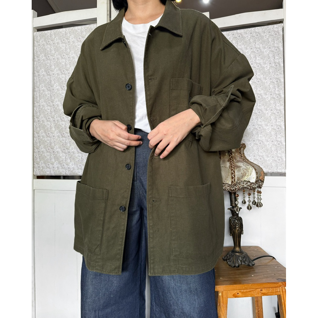 Olive Green Oversized Outer