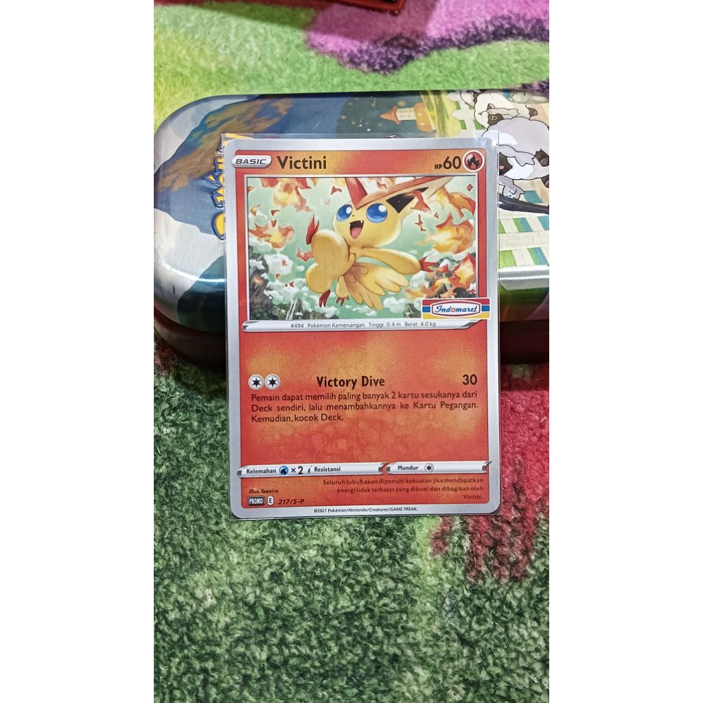 Victini Indomaret Promo Kartu TCG Pokemon Victini Indomaret