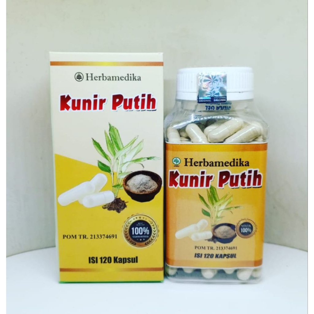 ekstrak kunir putih herbamedika isi 120 kapsul BPOM