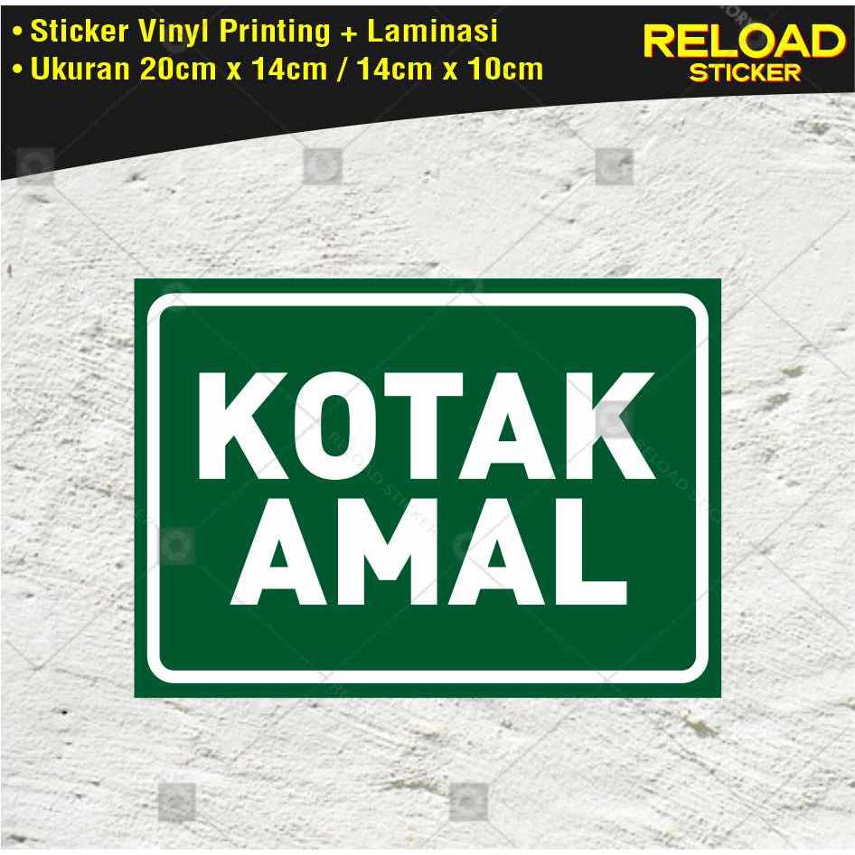 Stiker Kotak Amal Stiker Printing Kotak Amal