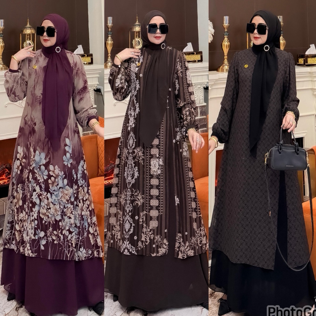 NEW KHADIJAH DRES MELAYU MOTIF SET HIJAB BY ELIS LEBELS TERBARU ORIGINAL GAMUS MELAYU MOTIF