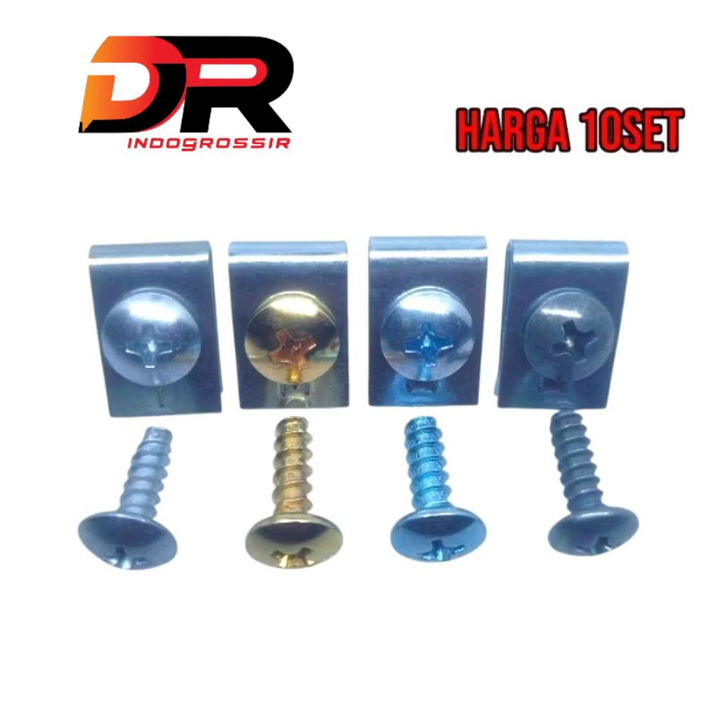 Baut Sekrup M4×12 Untuk Body Motor Honda Skrup Ulir Dengan Warna Variasi Harga/10set R.I.G