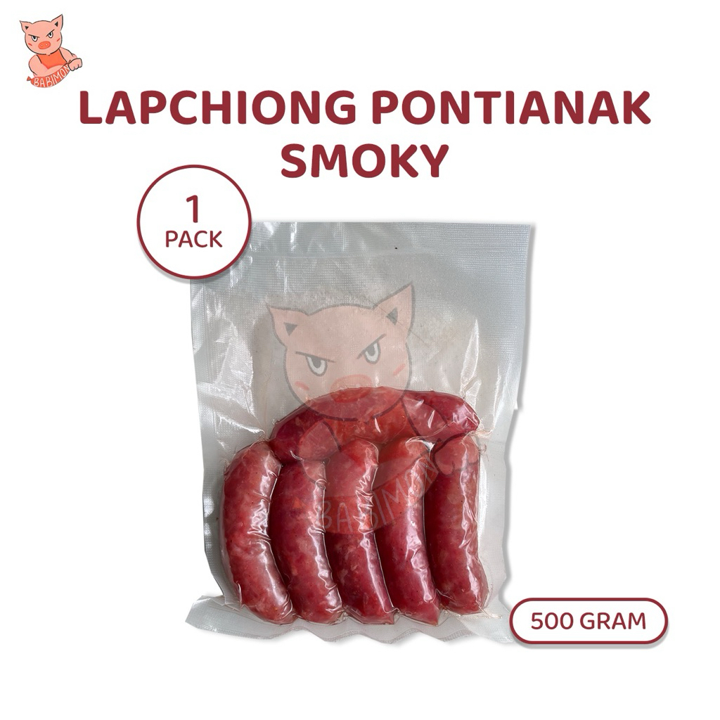 Lapchiong Pontianak Smoky 500 gr - Lap Chiong Daging Babi Non Halal Pork Lap Cheong Sosis Babi