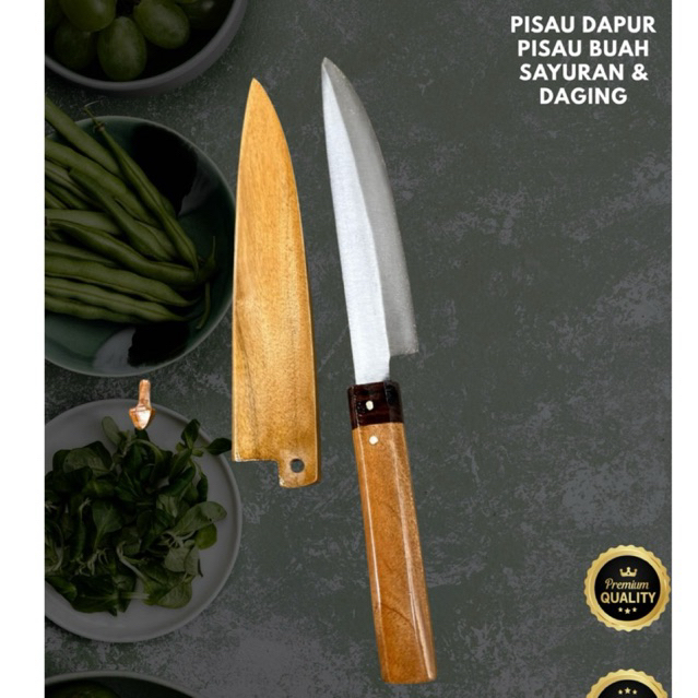 pisau chep nun kayu jati pisau dengaj sarung